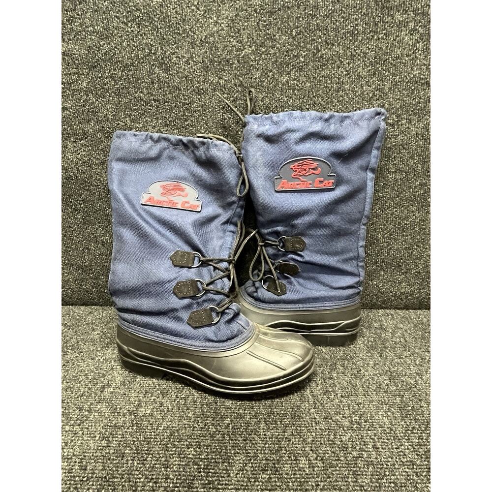 Vintage Arctic Cat Snowmobile Boots Size 8 Felt Lined Insulated Men's Blue